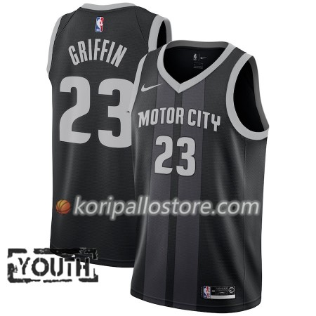 Detroit Pistons Blake Griffin 23 2018-19 Nike City Edition Musta Sininen Lasten Pelipaidat Swingman